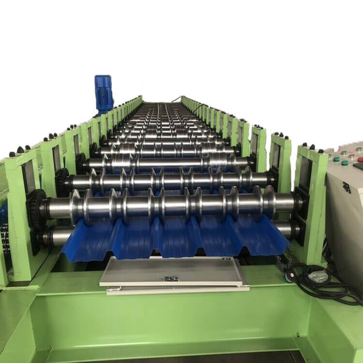 Super Lowest Price Highway Guard Rail Roll Forming Machine - High Speed Color Steel Roof Making Machine 35 meter per minute – Zhongtuo detail pictures
