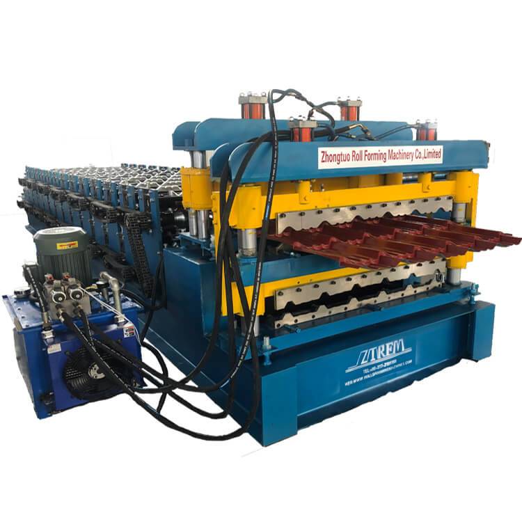 Short Lead Time for Shutter Door Lath Rolling Machine - Glazed tile and IBR double layer – Zhongtuo