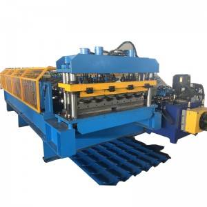 Discountable price Trapezoidal Roofing Tile Roll Forming Machine - 1100 tile water ripper glazed step tile steel making roll forming machine – Zhongtuo