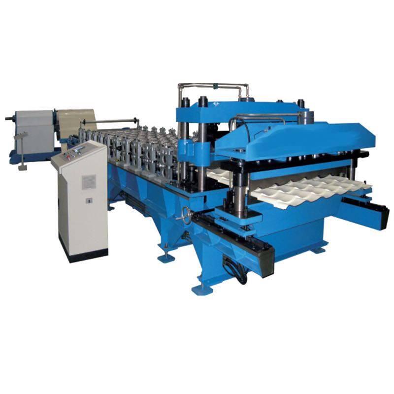 Glazed Roof Tile Machine/Step Tile Roofing Sheet Roll Forming Machine
