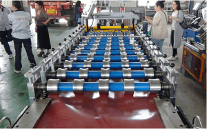 High Strength Round Wave Corrugated Sheet Roll Forming Machine Horizontal
